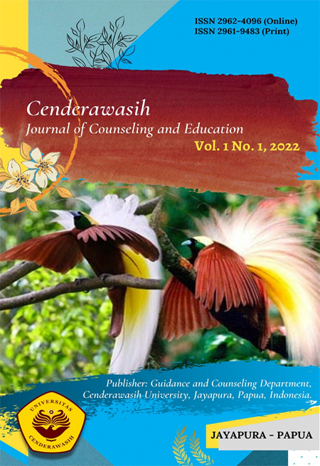 					View Vol. 2 No. 2 (2023): Cenderawasih Journal of Counseling and Education
				
